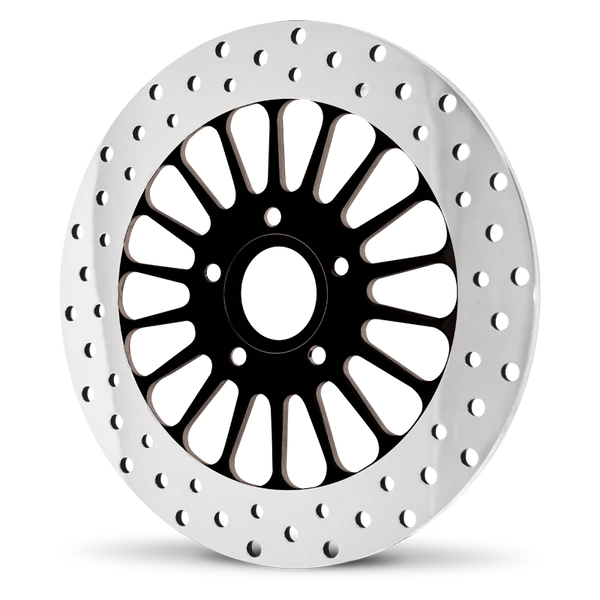DNA 11.5in. Rear Super Spoke SS2 Disc Rotor – Black. Fits Big Twin & Sportster 2000up.