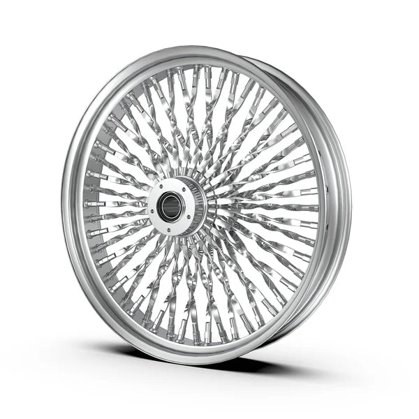 DNA 21in. x 3.5in. FAT 52 Cali-Spoke Front Wheel – Chrome. FITS TOURING MODELS 2008up