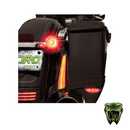 Ciro LED Fascia Filler Panel Lights. Red Run & Brake With Amber Turn And Black or Chrome Housing. Fits Street Glide 2014up, Road Glide 2015up & Road King Special 2017up