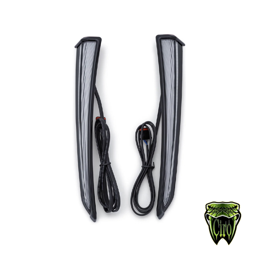 Ciro Fang Lower Fairing LED Lights – Black or Chrome. Fits Touring 2014up With Lower Fairing