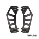 THRASHIN Black Apex Bagger Rider Floorboards. Fits Touring 1982up & FL Softail 1986-2017.