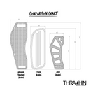 THRASHIN Black Apex Bagger Rider Floorboards. Fits Touring 1982up & FL Softail 1986-2017.