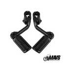 Black or Chrome Extended Adjustable Highway Foot Pegs