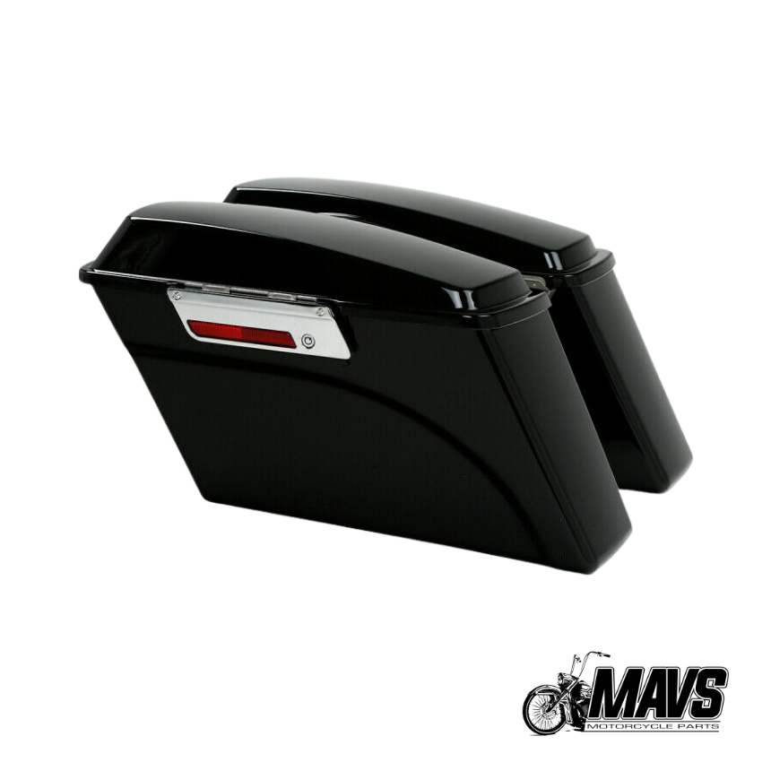 Grooved hard bags, Lids & Latch Key For 94-13 Harley Touring & Road King