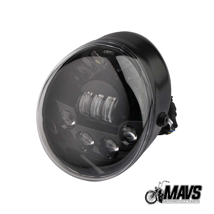 V-ROD & MUSCLE LED HEADLIGHT - Black & Chrome