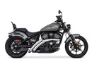 Freedom Radical Radius Exhaust - Chrome & Black with Black End Caps. Fits Indian Cruiser 2021up.