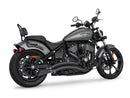 Freedom Sharp Curve Radius Exhaust - Chrome & Black with Black End Caps. Fits Indian Cruiser 2021up.