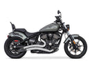 Freedom Sharp Curve Radius Exhaust - Chrome & Black with Black End Caps. Fits Indian Cruiser 2021up.