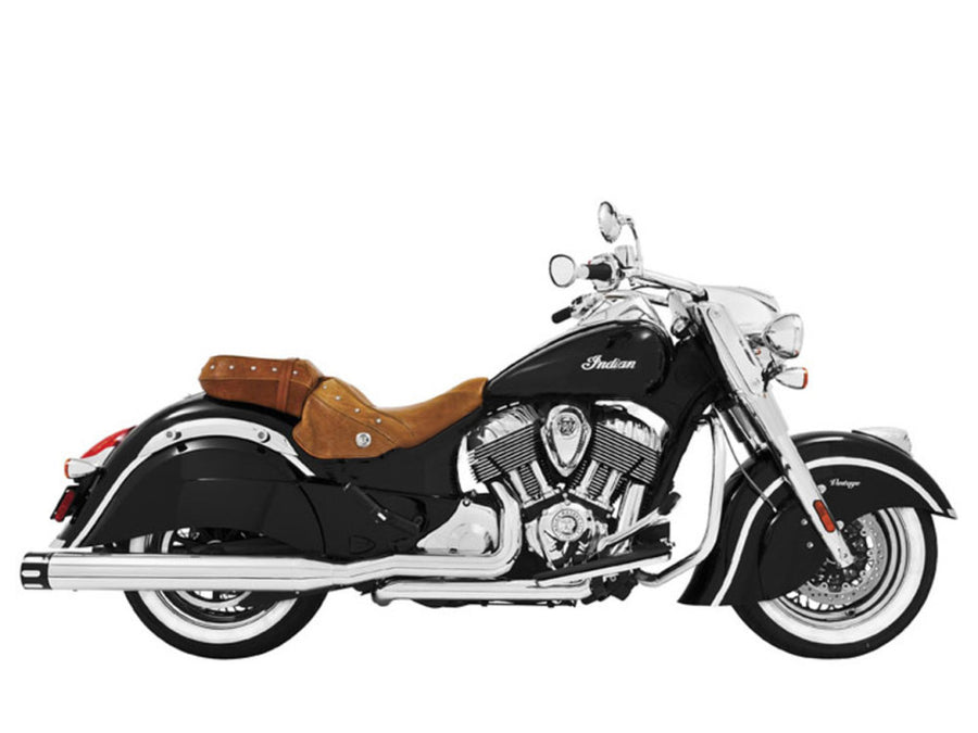 Freedom True Dual Headers - Chrome. Fits Indian Tourer 2014up.