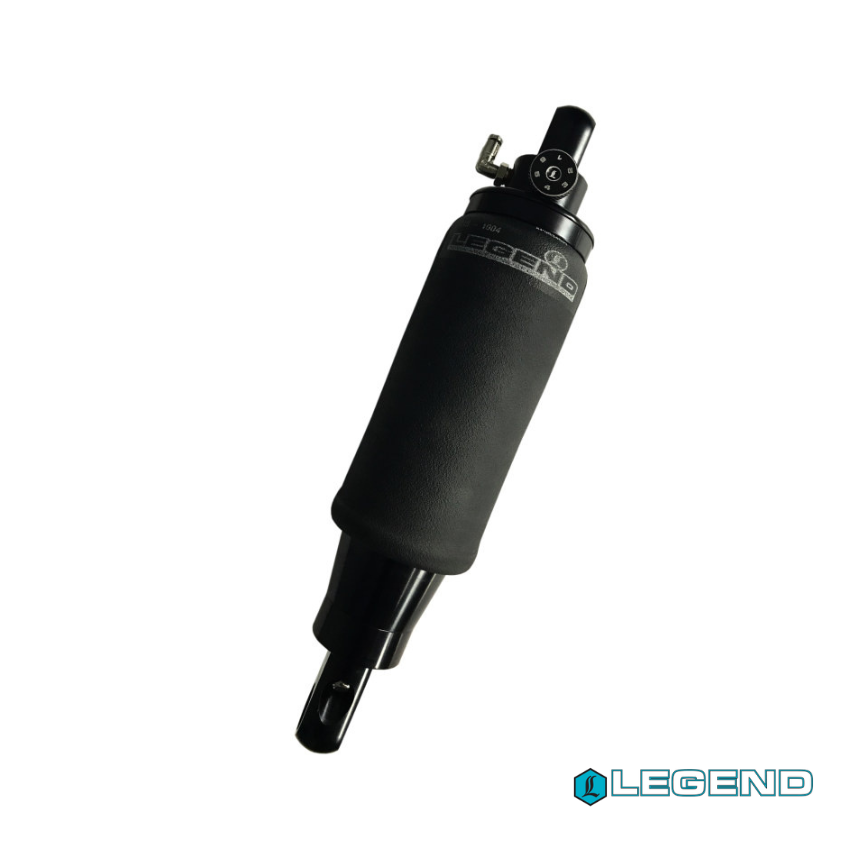 LEGEND AIR-A Series, Adjustable Rear Air Shock Absorber – Black. Fits Softail 2018up.