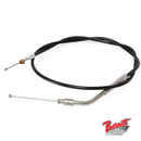 Barnett Black Vinyl Throttle Cable for FXR & FLT, Sportster, Dyna, Tourers & Vrods - All years .