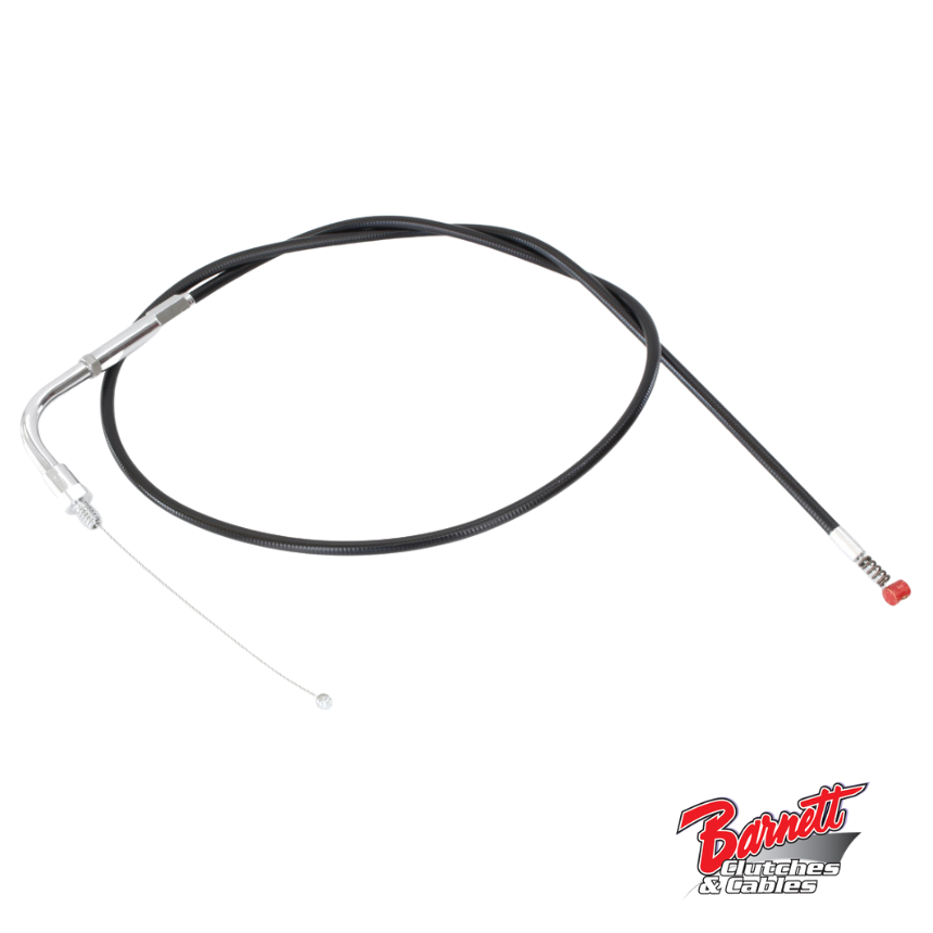 Barnett Black Vinyl Idle Cable for FXR & FLT, Sportster, Dyna, Tourers & Vrods - All years .