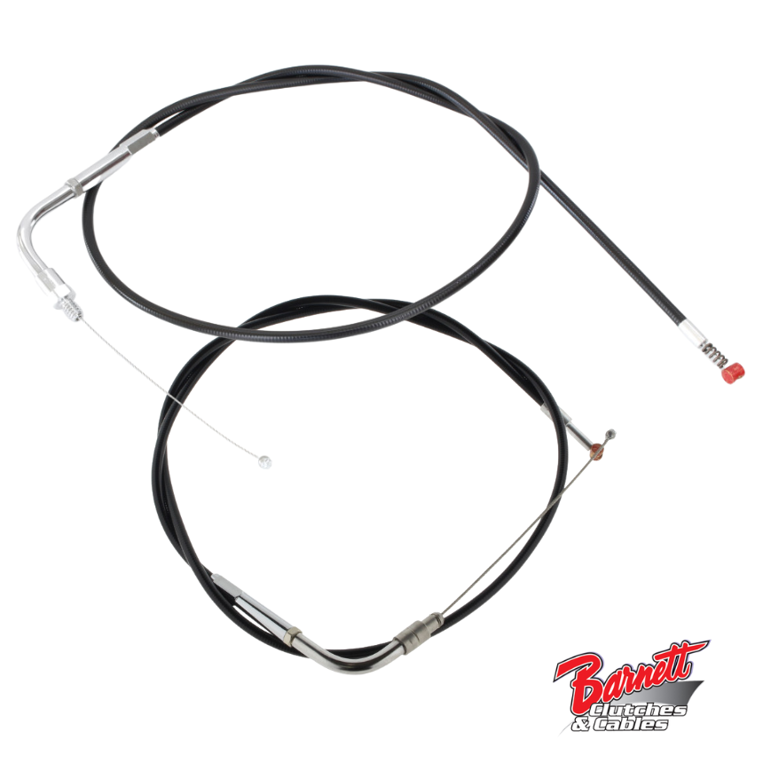 Barnett Throttle & Idle cable set for FXR & FLT, Sportster, Dyna, Tourers & Vrods - All years .