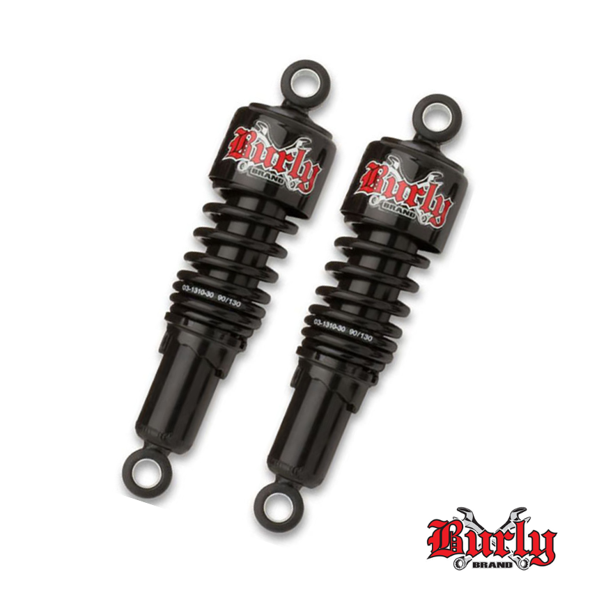 Burly 10-1/2in. Slammer Rear Shock Absorbers –  Black or Chrome