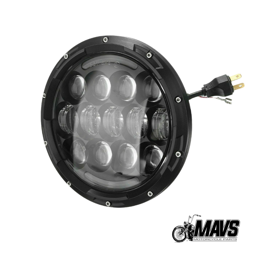 Black or Chrome 7" Projector LED headlight