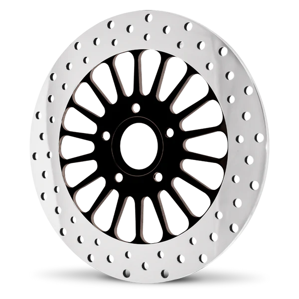 DNA 11.8in. Front Super Spoke SS2 Disc Rotor – Black. Fits Dyna 2006-2017, Softail 2015up, Sportster 2014up & Touring 2008up.