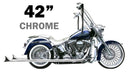 Samson Cholo True Dual Exhaust system with 36-42" Fishtails for Softail models 1995-2006