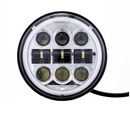 Black or Chrome 5.75 6 Pot LED Headlight