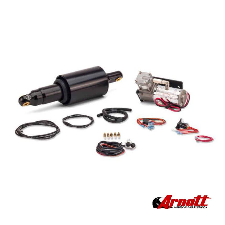 Arnott Rear Air Shock Absorbers – Black. Fits Indian Touring Models 2014up.