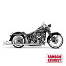 Samson Cholo True Dual Exhaust system with 36-42" Fishtails for Softail models 2007-2017