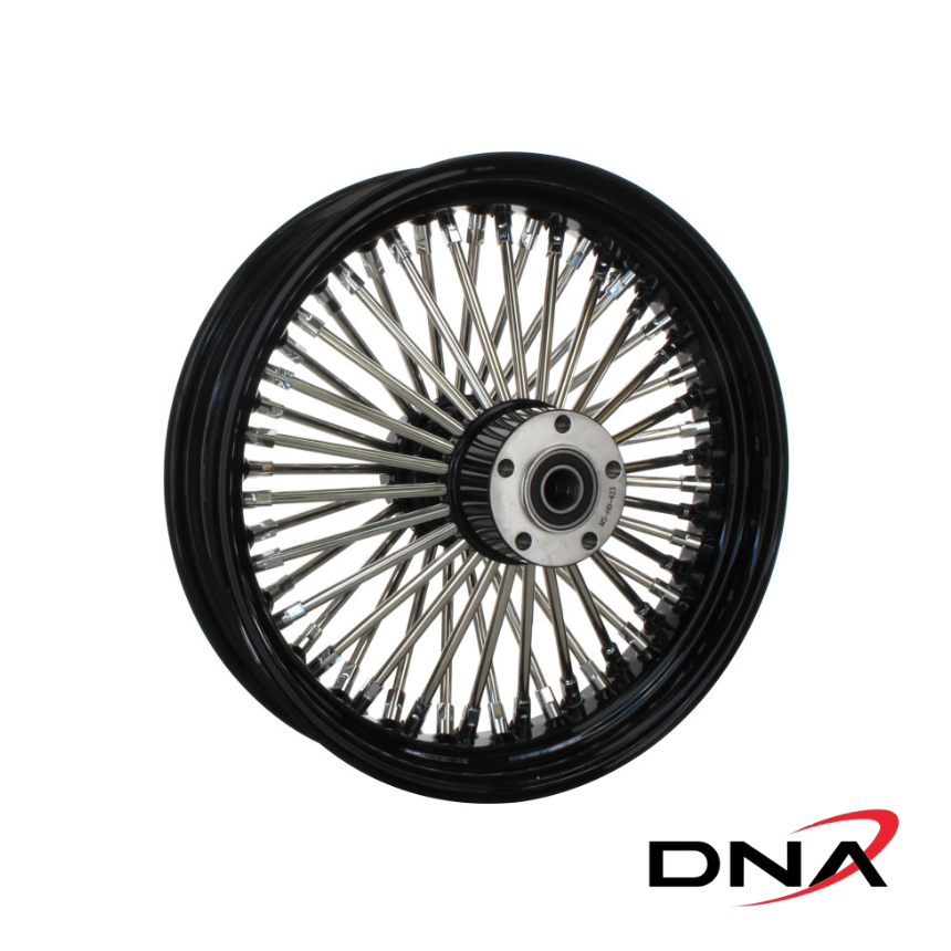 DNA 16in. X 3.5in. Mammoth 52 Fat Spoke Rear Wheel – Gloss Black & Chrome