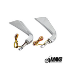 Black or Chrome Axe Mirrors with LED Turn Signals