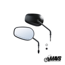 Black or Chrome Teardrop Rearview Side Mirrors Universal 8mm