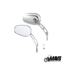 Black or Chrome Slotted Billet Mirrors