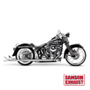 Samson Cholo True Dual Exhaust system with 36-42" Fishtails for Softail models 1995-2006