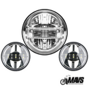 7"+4.5" Round Halo LED Headlight & Side lamps Black or Chrome - Suit Harley