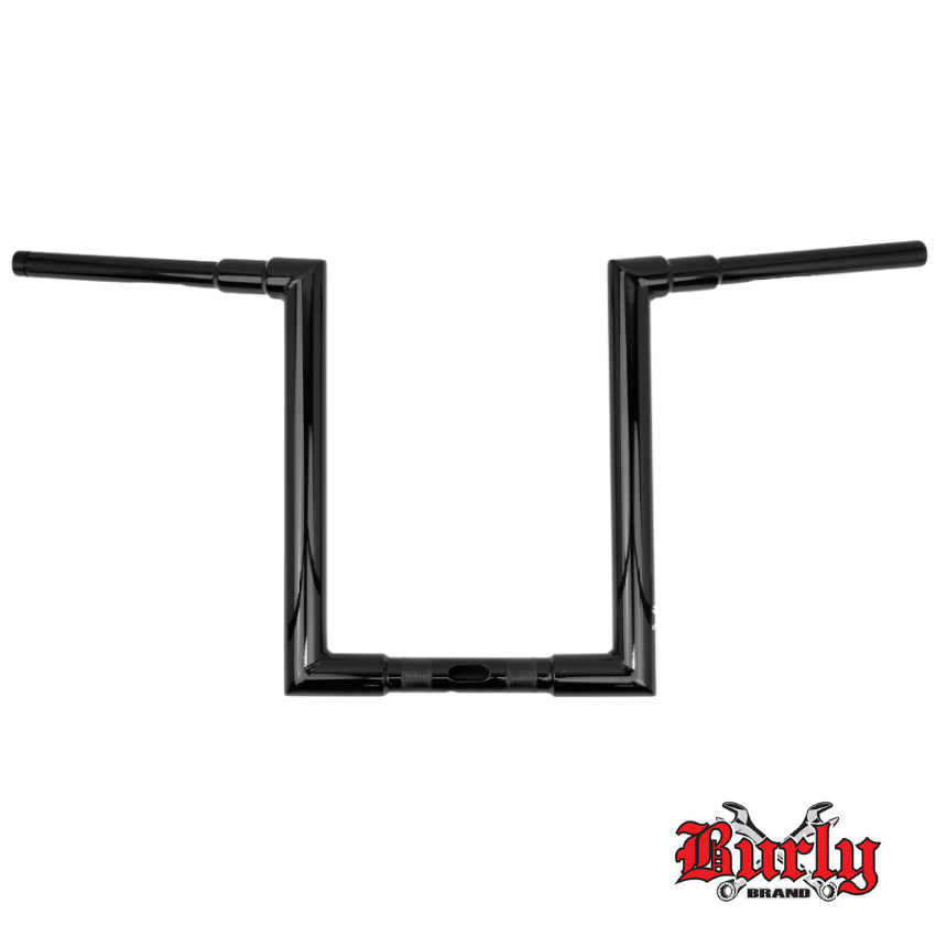 Burly 14in. x 1-1/2in. Jason Handlebar – Gloss Black. Fits Road Glide 2015up & Road King Special 2017up Models.