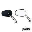 Black or Chrome Slotted Billet Mirrors